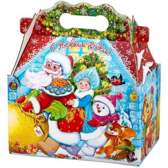 Сладкий новогодний подарок Сундучок Тянем-потянем