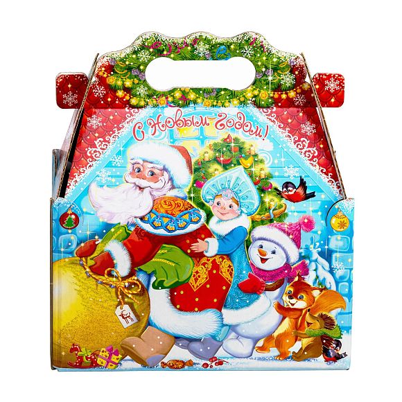 Сладкий новогодний подарок Сундучок Тянем-потянем